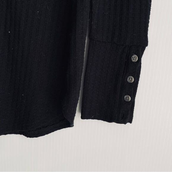 Chaser waffle thermal style fabric long sleeve shirt v-neck button detail size s - Picture 7 of 9